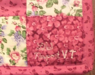 Signature of artisan on each and every quilt