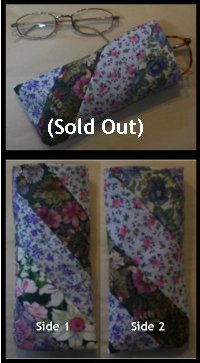 Quilted Patchwork Eyeglass Case by Long Meadow Farms Quilts