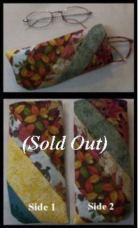 Quilted Patchwork Eyeglass Case by Long Meadow Farms Quilts