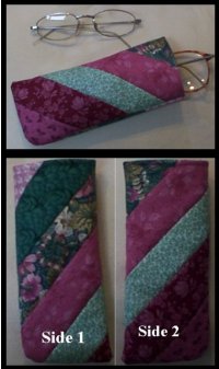Quilted Patchwork Eyeglass Case by Long Meadow Farms Quilts