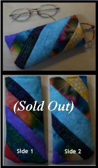 Quilted Patchwork Eyeglass Case by Long Meadow Farms Quilts