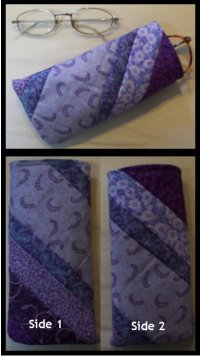 Quilted Patchwork Eyeglass Case by Long Meadow Farms Quilts
