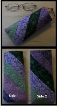 Quilted Patchwork Eyeglass Case by Long Meadow Farms Quilts