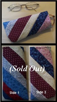 Quilted Patchwork Eyeglass Case by Long Meadow Farms Quilts