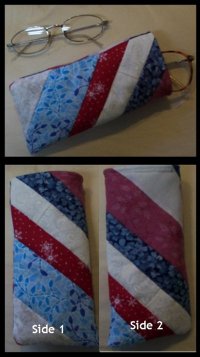 Quilted Patchwork Eyeglass Case by Long Meadow Farms Quilts