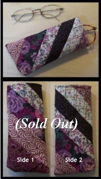 Quilted Patchwork Eyeglass Case by Long Meadow Farms Quilts