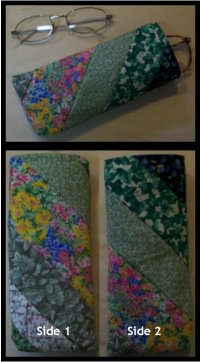 Quilted Patchwork Eyeglass Case by Long Meadow Farms Quilts