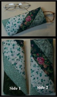 Quilted Patchwork Eyeglass Case by Long Meadow Farms Quilts