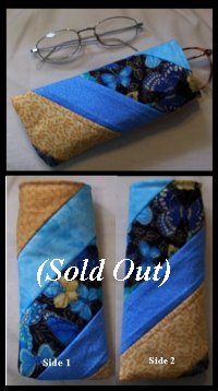 Quilted Patchwork Eyeglass Case by Long Meadow Farms Quilts